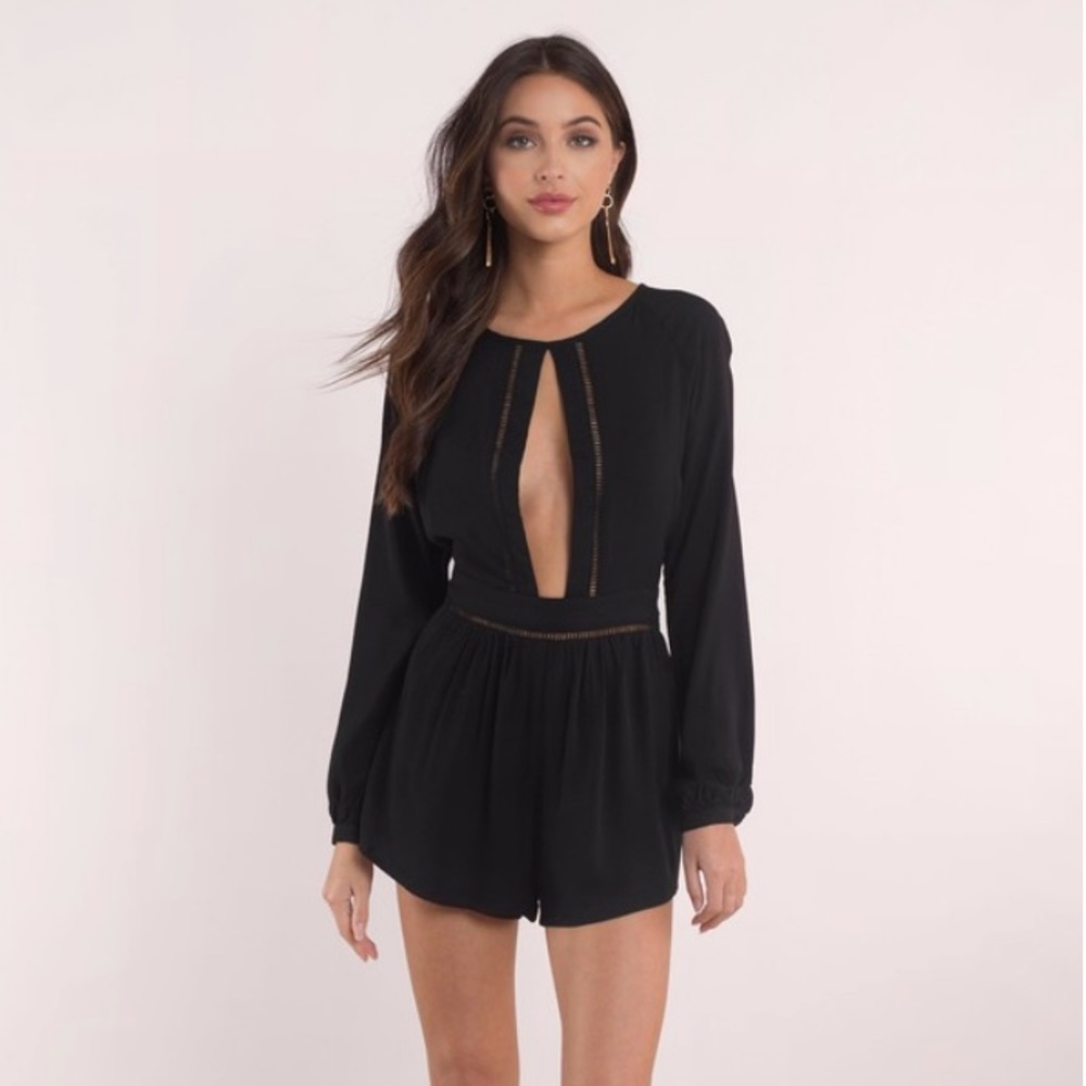 NWT Tobi Bara Keyhole Black Romper